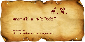 András Máté névjegykártya